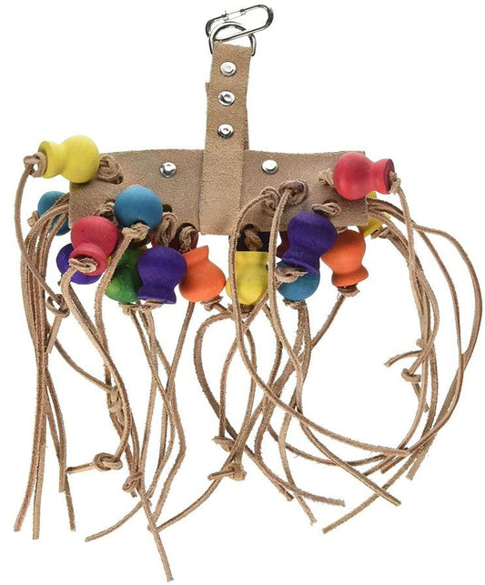 Penn Plax Bird Life Leather-Kabob Parrot Toy