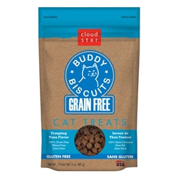 Cloud Star Grain-Free Buddy Biscuits With Tempting Tuna Cat Treats; 3-Oz. Bag