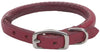 Circle T Oak Tanned Leather Round Dog Collar - Red