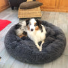 Long Plush Fluffy Pet Dog Bed Claming Dog Beds Donut round Cat Dog Bench Soft Warm Chihuahua Kennel Large Mat Pet Supplies
