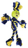 Petsport USA Twisted Chew Mini Rasta Man Dog Toy Rasta Man with Tennis Ball Blue; Yellow 1.5 in Mini