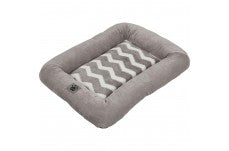 SnooZZy Zig Zag Low Bumper Kennel Dog Mat Grey Small