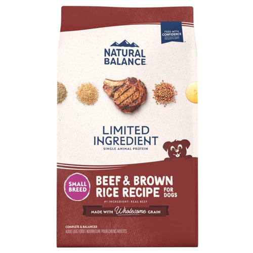 Natural Balance Pet Foods L.I.D. Small Breed Bites Dry Dog Food Beef  Brown Rice, 1ea/12 lb