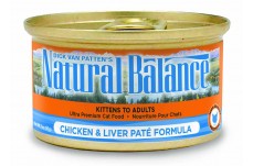 Natural Balance Pet Foods Chicken and Liver Pate Formula Canned Cat Wet Food 5.5 oz 24 Pack