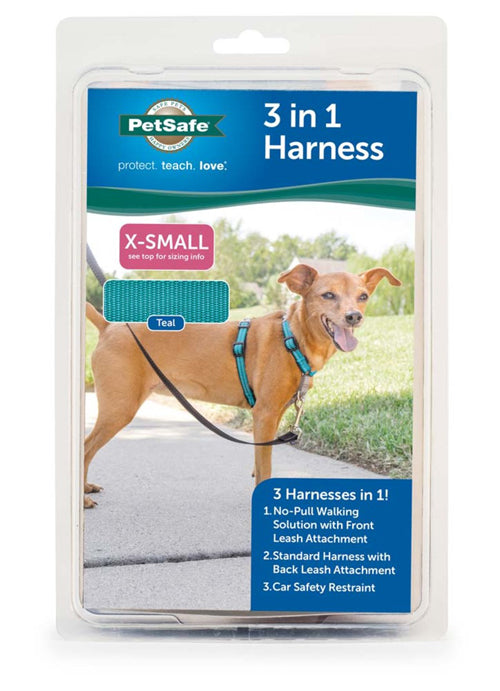 PetSafe 3in1 Dog Harness Teal Extra-Small