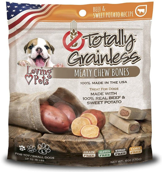 Loving Pets Totally Grainless Meaty Chew Bones - Beef & Sweet Potato