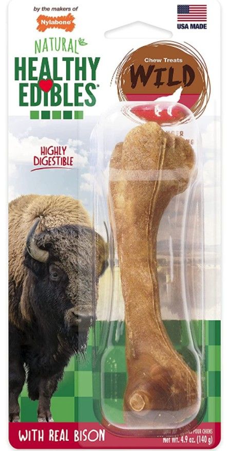 Nylabone Natural Healthy Edibles Wild Bison Chew Treats