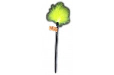 Cat Claws Cat Teaser Fluffy Feather Wand Cat Toy Black; Green 18 in