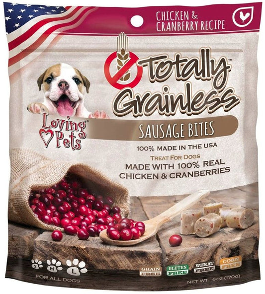 Loving Pets Totally Grainless Sausage Bites - Chicken & Cranberries