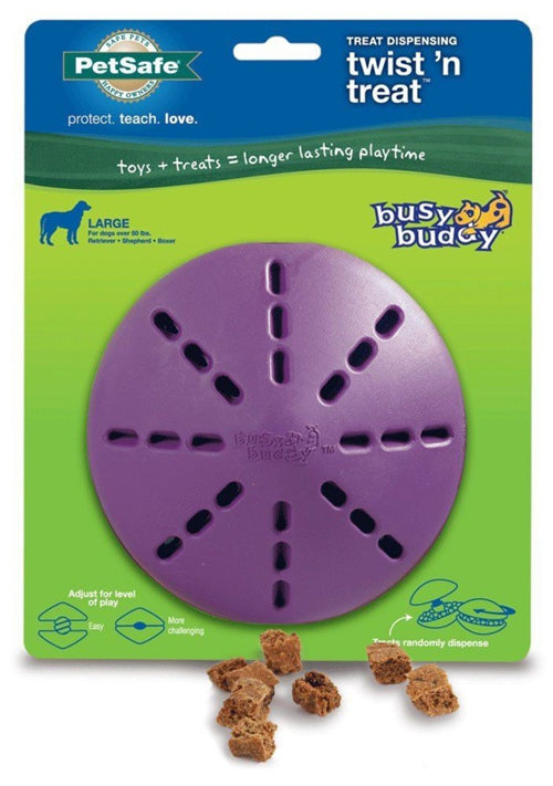 Busy Buddy Twist n Treat Toy Purple Large