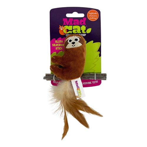 Mad Cat Sloth with Silvervine Cat Toy 1ea/SM