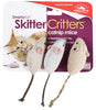 SmartyKat Skitter Critters Mice Catnip Toy Grey; Tan 3 Pack