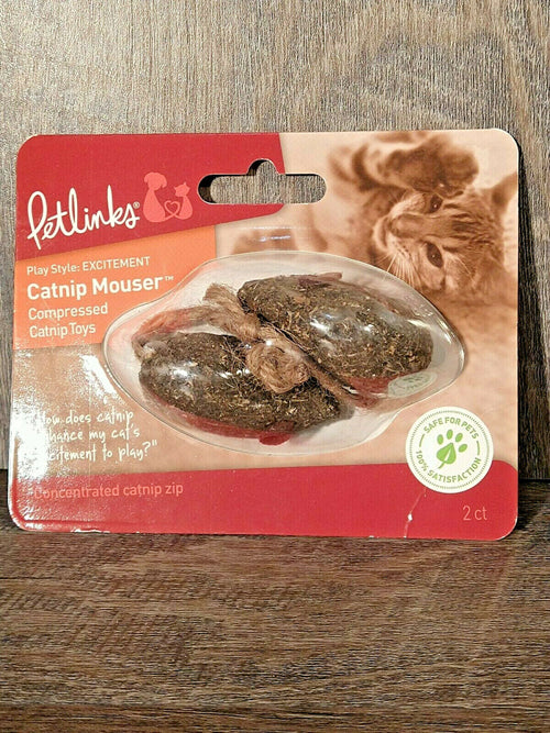 Petlinks Catnip Mouser Cat Toy Brown 2 Pack