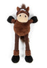 goDog Checkers Skinny Durable Plush Dog Toy Horse Large
