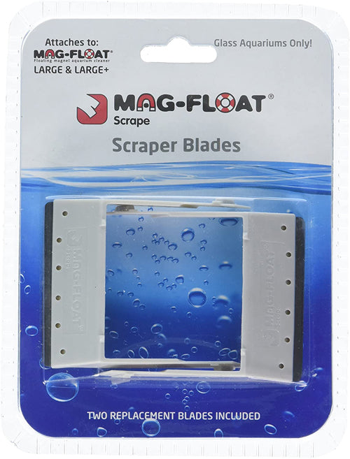 Mag-Float Replacement Scrapers for Glass Aquariums Grey; White Large Large  2 Pack