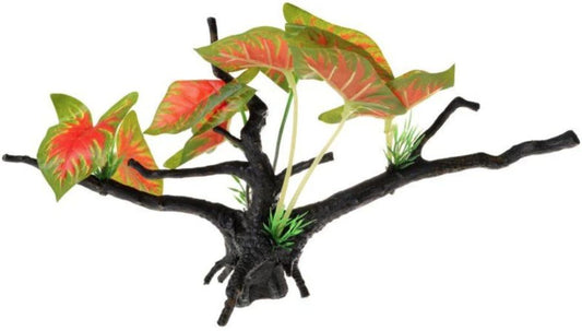 Penn Plax Driftwood Plant - Green & Red - Wide