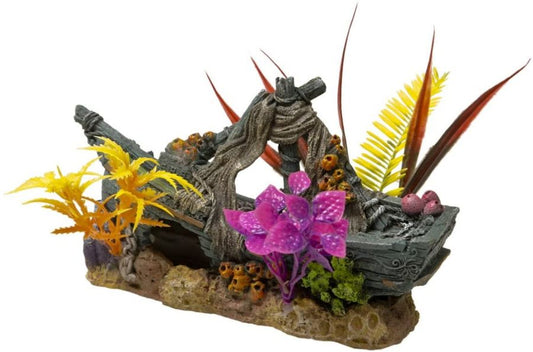 Exotic Environments Sunken Ship Floral Ornament