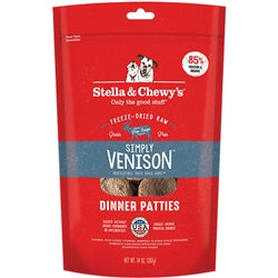 Stella and Chewys Dog Freeze-Dried Dinner Patties Simply Venison 14Oz