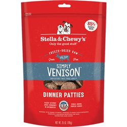 Stella and Chewys Dog Freeze-Dried Dinner Patties Simply Venison 25Oz