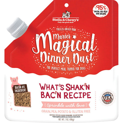 Stella and Chewys Dog Freeze-Dried Marie Magical Dinner Dust Bacon 7Oz