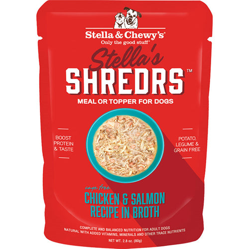 Stella and Chewys Dog Shredrs Chicken and Salmon 2.8Oz. (Case Of 24)