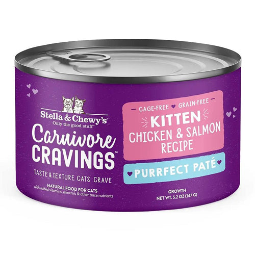 Stella & Chewys Cat Carnivore Cravings Purrfect Pate Kitten Chicken & Salmon 5.2Oz (Case of 12)