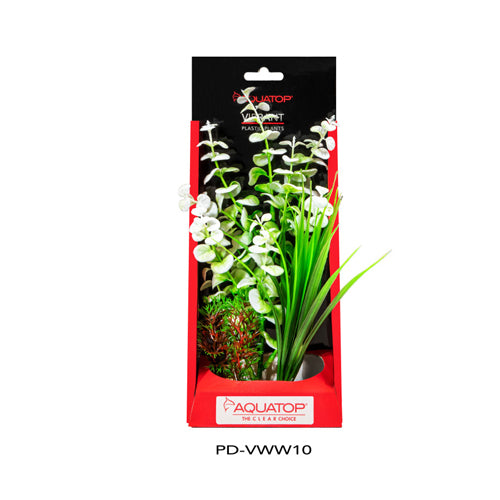 Aquatop Vibrant Wild Plant White; 1ea-10 in