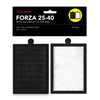 Aquatop FORZA Replacement Filter Inserts with Premium Activated Carbon 25-40 Black; White 2 Pack