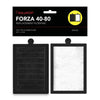Aquatop FORZA Replacement Filter Inserts with Premium Activated Carbon 40-80 Black; White 2 Pack