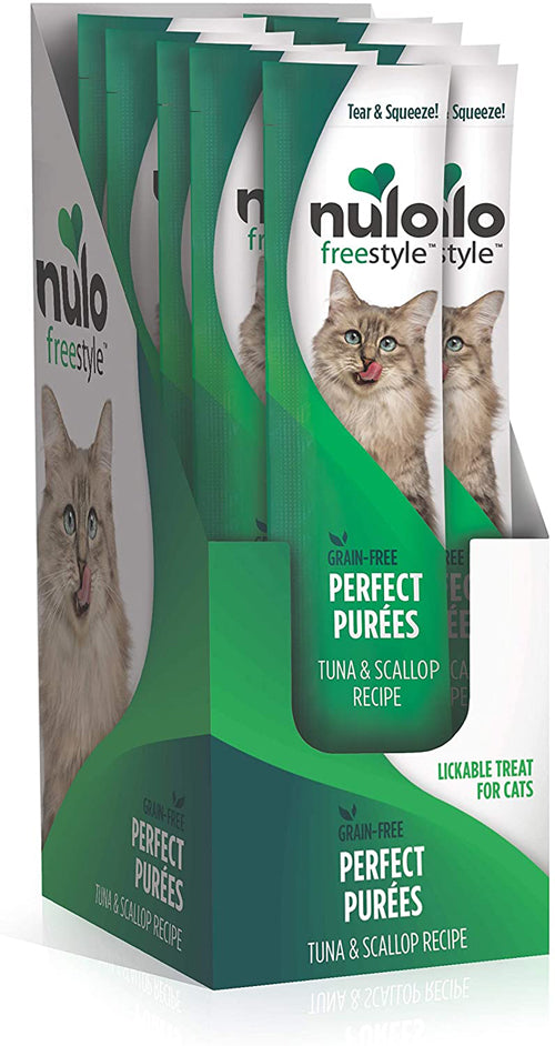 Nulo Perfect Purees Grain-Free Tuna and Scallop Recipe Food Topper 0.5 oz 48 Pack