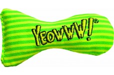 Yeowww! Stinkies Catnip Toy Yellow; Green 3 in 12 Pack Stripes