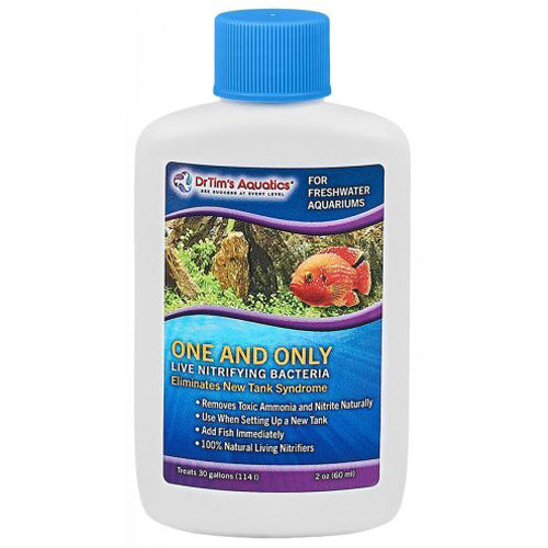 Dr. Tims Aquatics One and Only Live Nitrifying Bacteria for Freshwater Aquariums 2 fl. oz