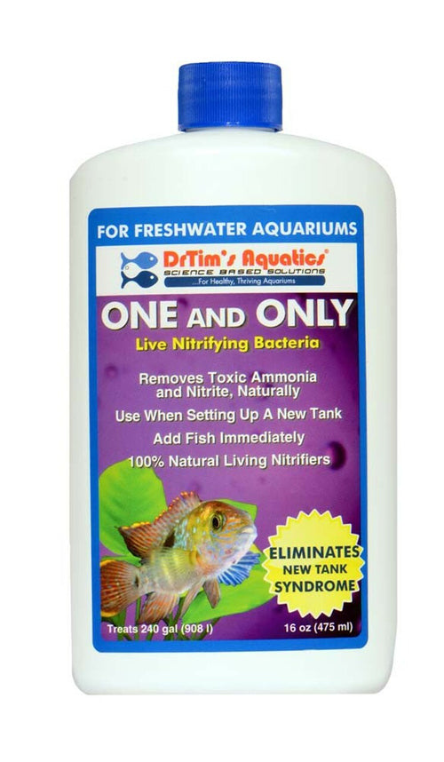 Dr. Tims Aquatics One and Only Live Nitrifying Bacteria for Freshwater Aquariums 16 fl. oz