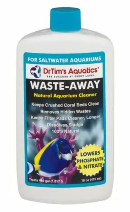 Dr. Tims Aquatics Waste-Away Natural Aquarium Cleaner for Saltwater Aquarium 16 fl. oz