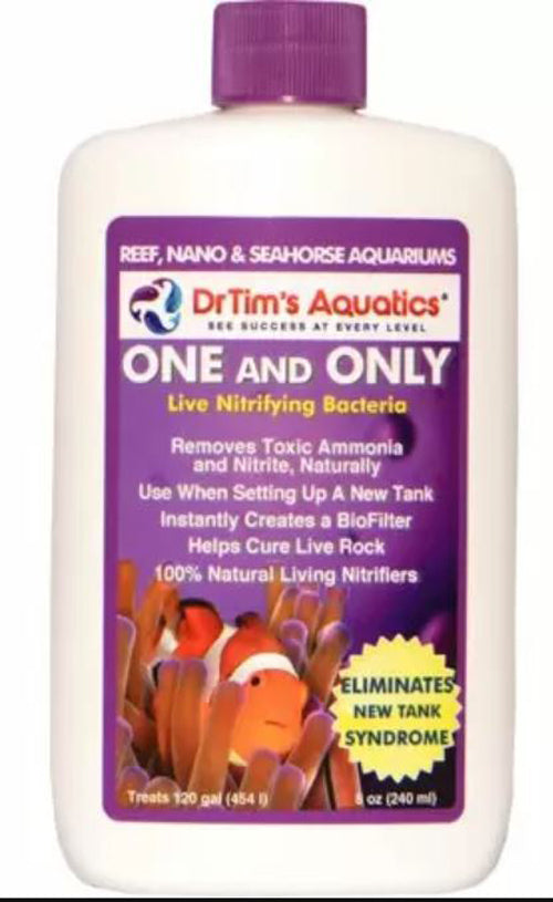 Dr. Tims Aquatics One and Only Live Nitrifying Bacteria for Reef Aquarium 8 fl. oz