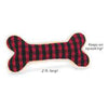 Hugglehounds Dog Xmas Fleece Plaid Bone 2 Feet