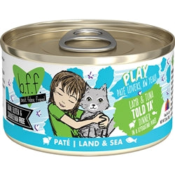 BFF Cat Play Lamb and Tuna Told Ya Lamb and Tuna Dinner 2.8oz. (Case Of 12)