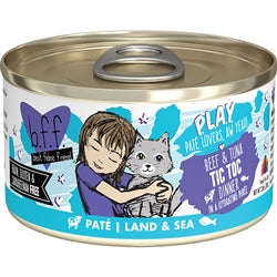 BFF Cat Play Tic Toc Beef and Tuna Dinner 2.8oz (Case Of 12)