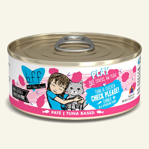 BFF Cat Play Tuna and Chicken Check Please! Dinner 5.5oz.(Case Of 8)