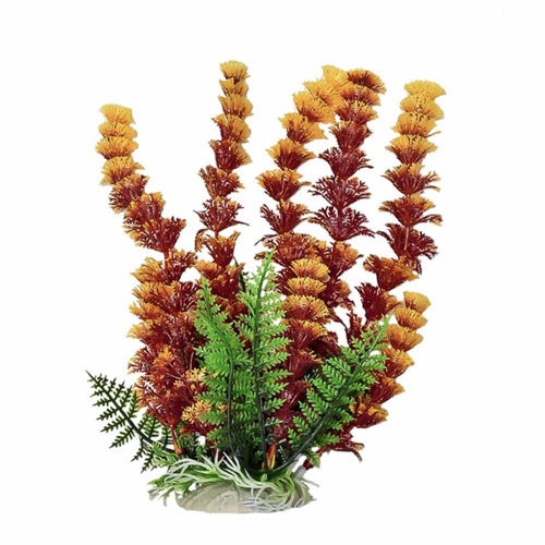 Aquatop Cabomba Aquarium Plant with Weighted Base Fire 9 in