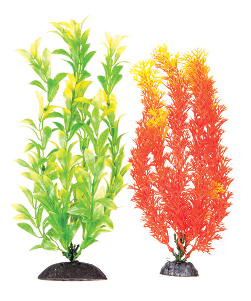 Aquatop Aquarium Plants Orange, Green, 1ea/10 in, 2 pk