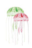 Aquatop Floating Jellyfish Aquarium Ornament Green-Red; 1ea-2 In 3 in; 2 pk