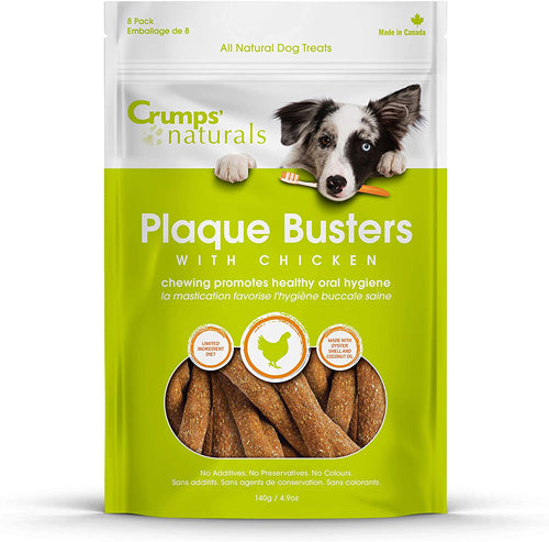 Crumps Natural Dog Plaque Buster Chicken 7inch 8pk