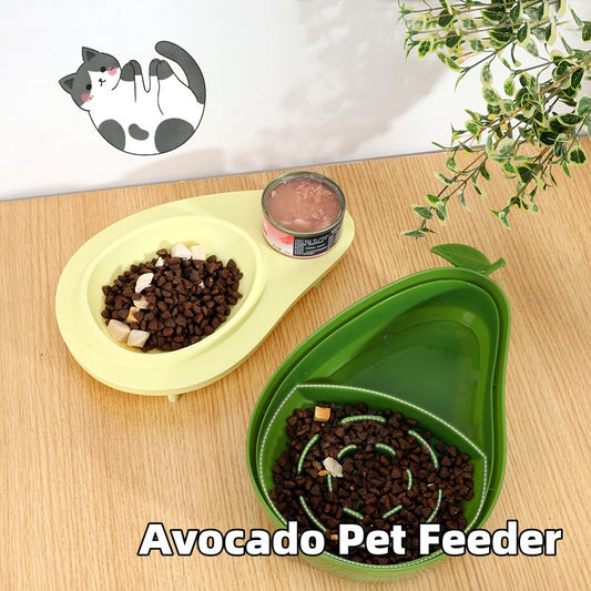 Avocado Pet Dog Cat Automatic Feeder Bowl For Dogs Drinking Water 690ml Bottle Kitten Bowls Slow Food Feeding Container Supplies - Super-Petmart