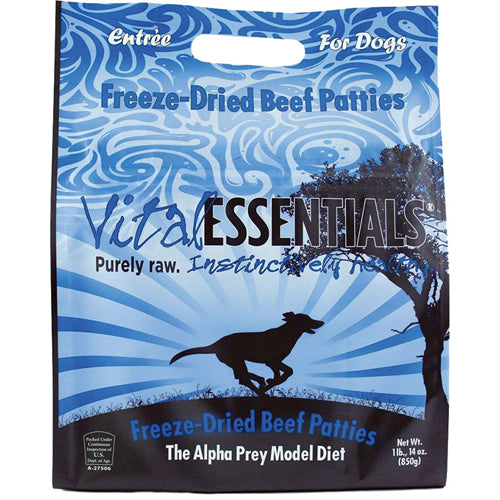 Vital Essentials Dog Freeze-Dried Patties Beef 30Oz