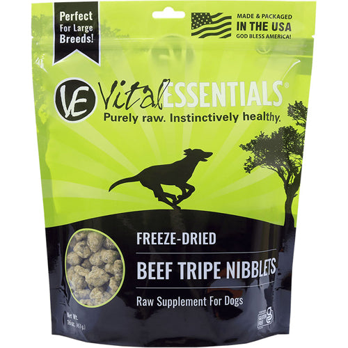 Vital Essentials Dog Freeze-Dried Nibs Beef Tripe 16Oz