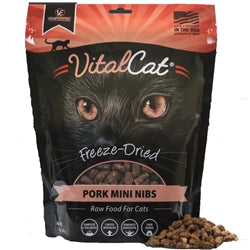 Vital Essentials Cat Freeze-Dried Mini Nibs Pork 12Oz