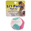 6 count Lil Pals Multi Colored Plush Ball with Bell for Dogs