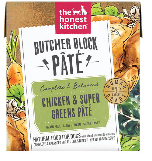 Honest Kitchen Dog Butcher Block Pate Chicken and Super Grains 10.5oz. (Case of 6)