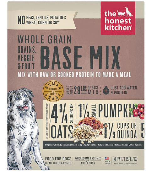 Honest Kitchen Dog Whole Grain Veggie and Fruit Dehydrated Base Mix 7lbs. Box